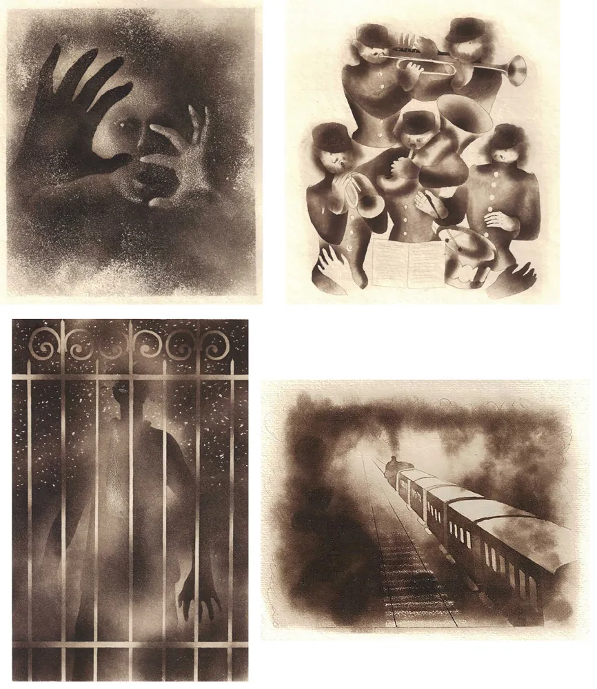 Livro Ilustrado Alexeïeff - ADRIENNE MESURAT. Exemplaire avec 71 dessins originaux au crayon tous signés par Alexeieff.‎ 