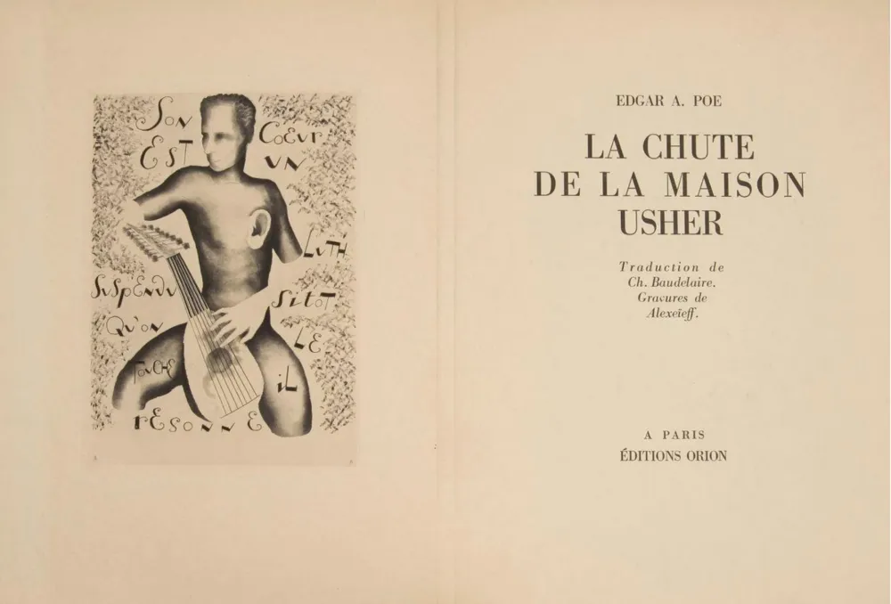 Livro Ilustrado Alexeïeff - E. Poe : LA CHUTE DE LA MAISON USHER. 10 eaux-fortes originales (1929).