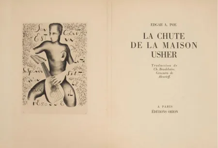 Livro Ilustrado Alexeïeff - E. Poe : LA CHUTE DE LA MAISON USHER. 10 eaux-fortes originales (1929).