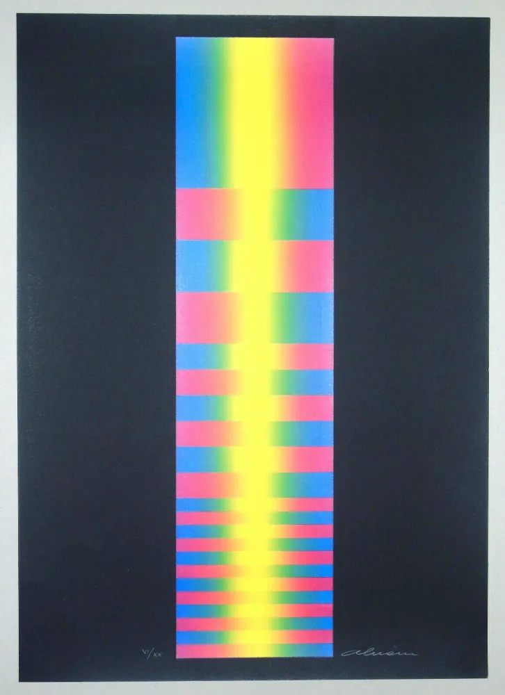 Litografia Alviani - Untitled