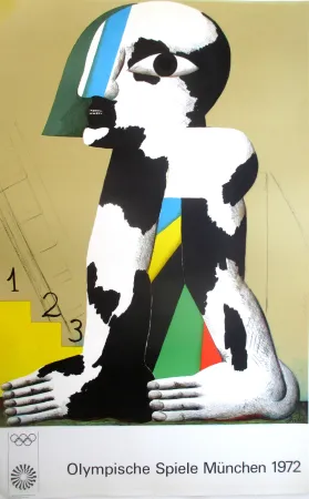 Litografia Antes - OL 1972- original colourlithograph