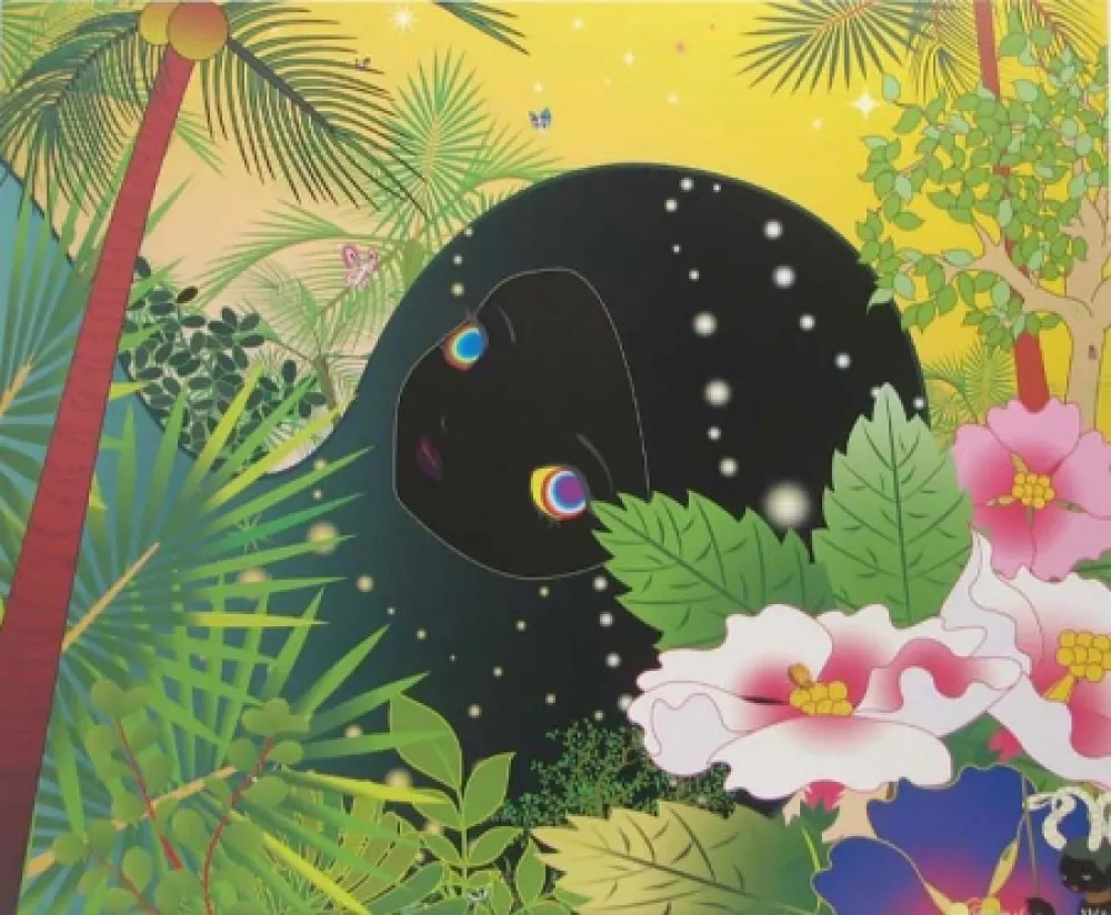 Litografia Aoshima - Building Head - Palm Trees