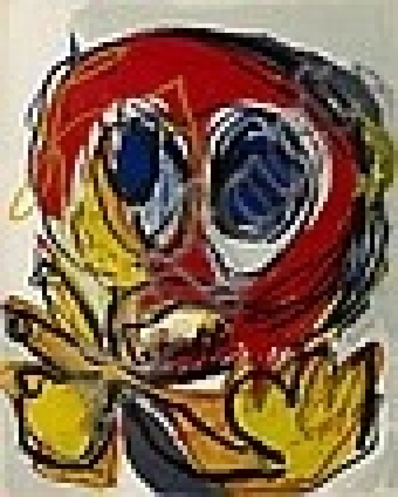 Litografia Appel - A Beast-Drawn Man