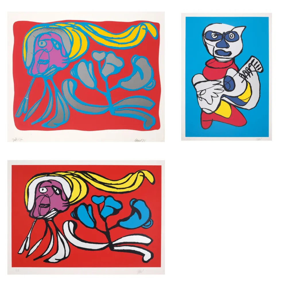 Múltiplo Appel - A Group of 3 Screenprints