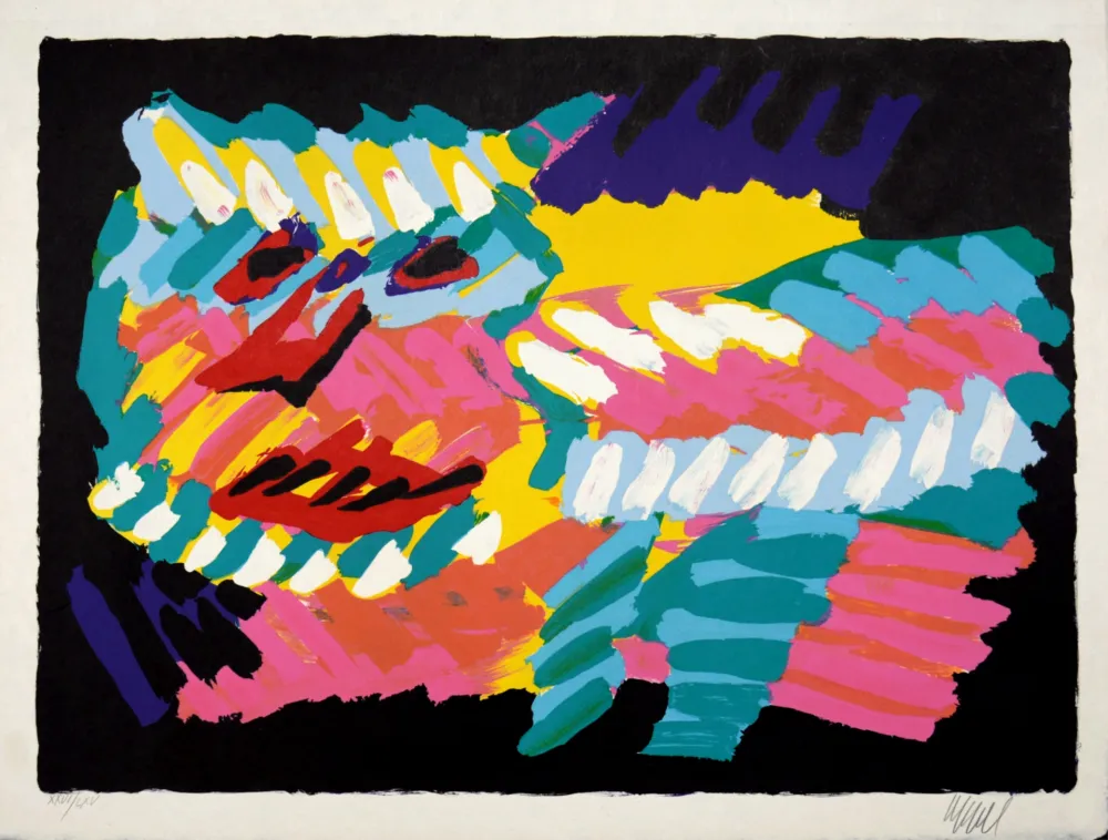 Litografia Appel -  About A Cat, 1978 - Hand-signed!