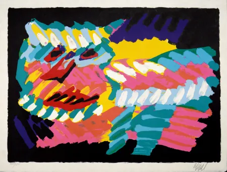 Litografia Appel -  About A Cat, 1978 - Hand-signed!