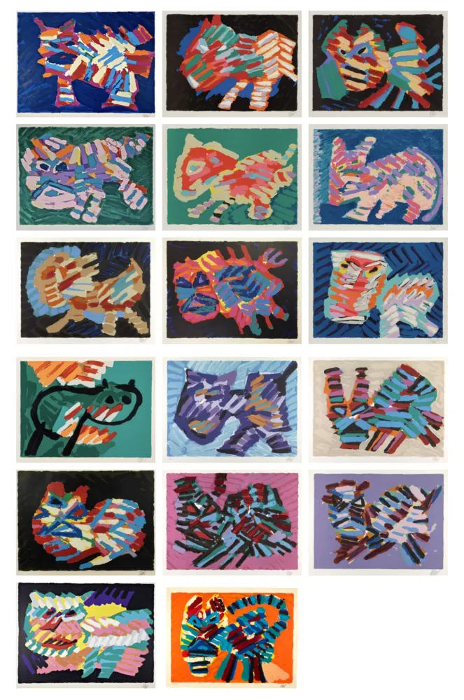 Litografia Appel - Cats