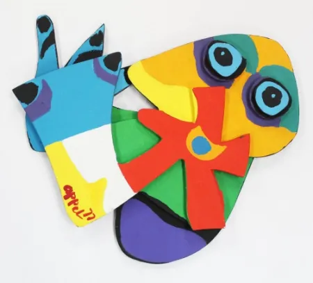 Xilogravura Appel - Flower with Blue Eyes,