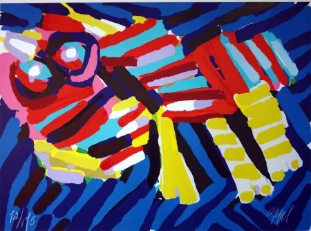 Litografia Appel - Head like an animal