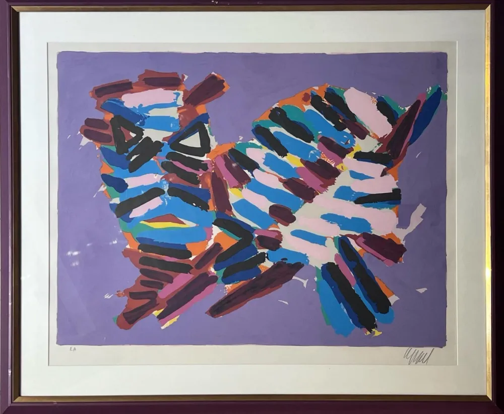 Litografia Appel - Innocent cat 