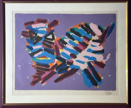 Litografia Appel - Innocent cat 