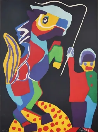 Xilogravura Appel - On voit marcher toutes les Couleurs