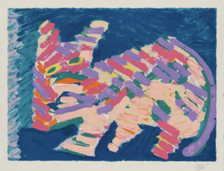 Litografia Appel - Resting Cat