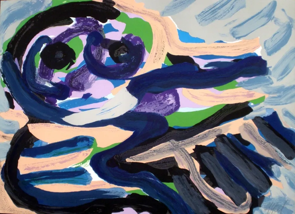 Litografia Appel - Sitting in the landscape 