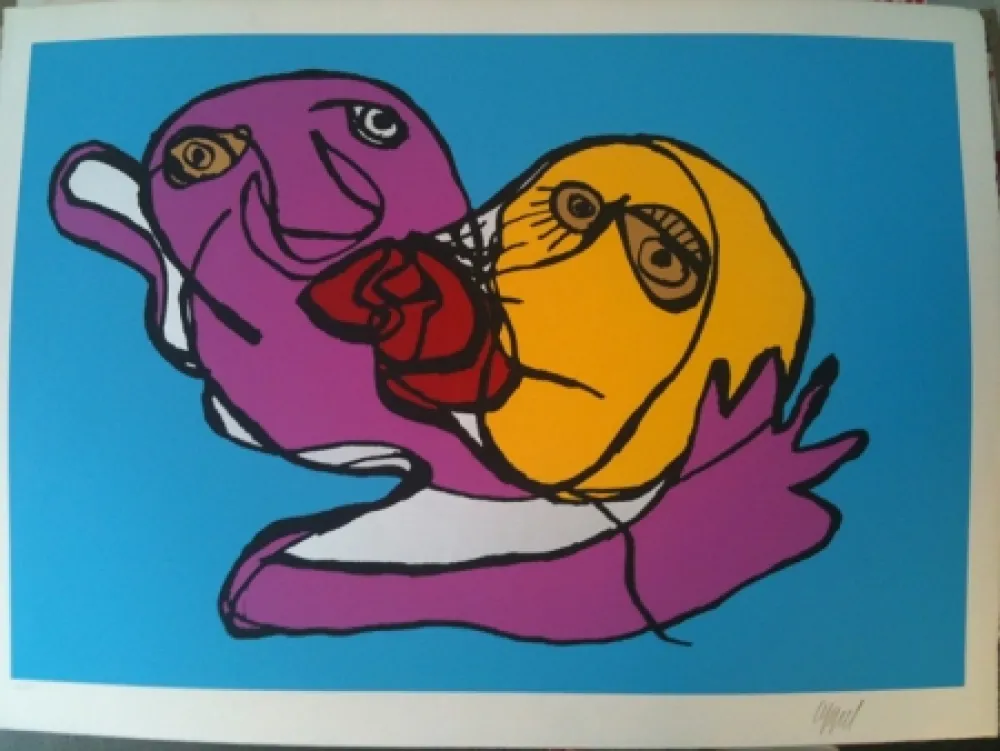 Serigrafia Appel - Sky blue kiss