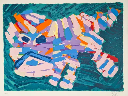 Litografia Appel - Stalking Cat 