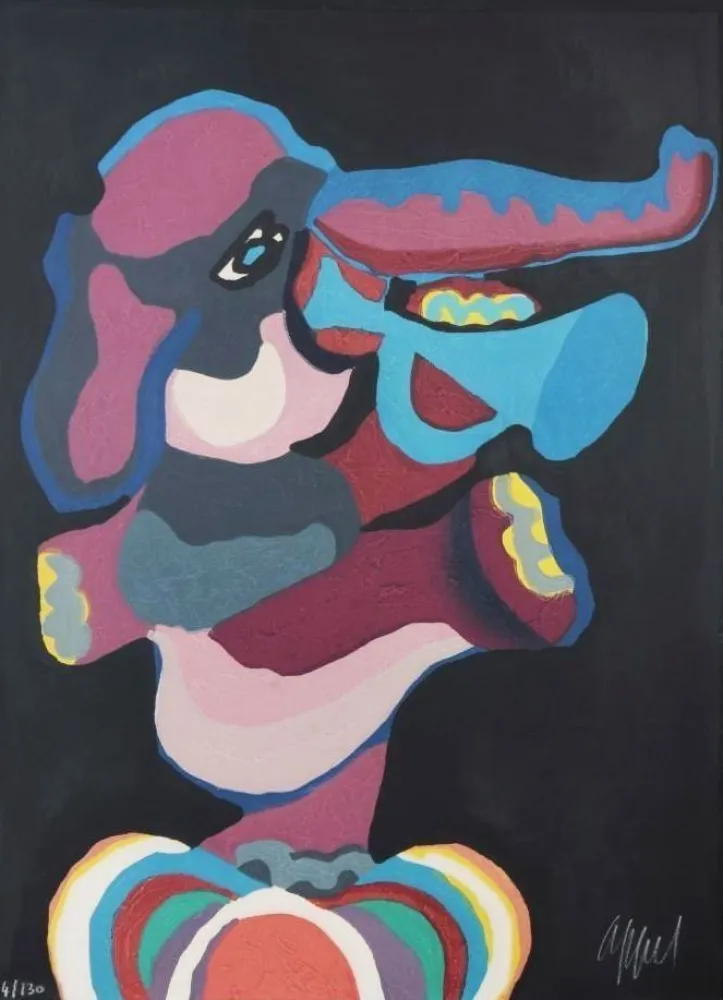 Xilogravura Appel - Te voir marcher est un evenement enorme