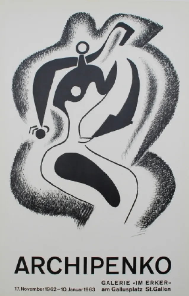 Litografia Archipenko - Le sculpteur (The Sculptor)