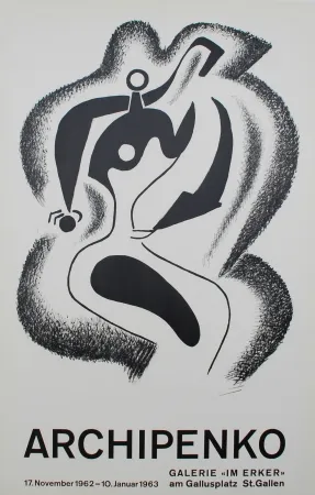 Litografia Archipenko - Le sculpteur (The Sculptor)