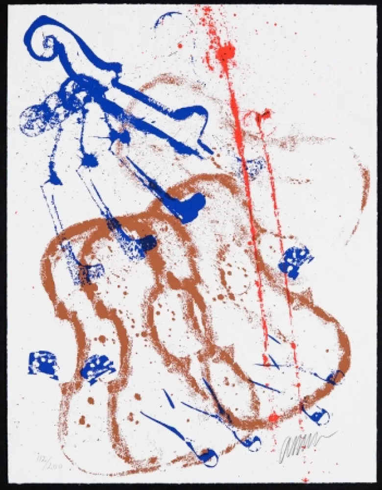 Serigrafia Arman - Accords à cordes I