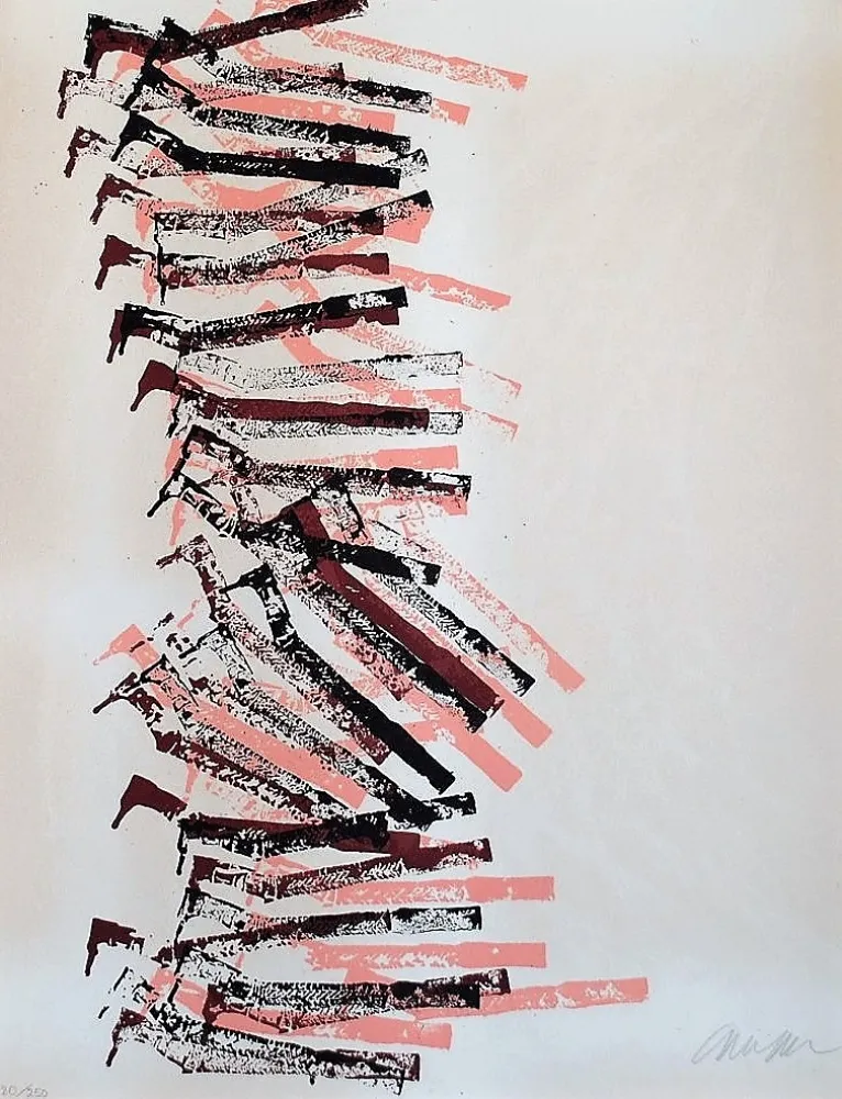 Litografia Arman - Drill's Fall