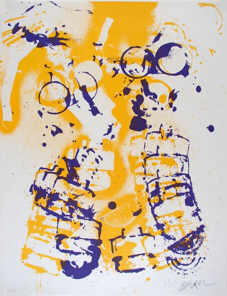 Litografia Arman - L'intérieur des choses V : Le Masque à Gaz