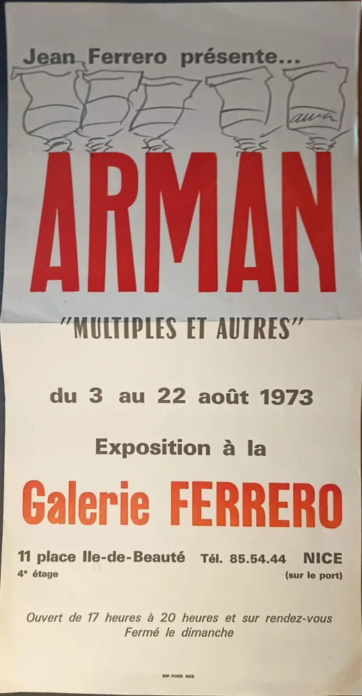 Cartaz Arman - '' Multiples et Autres ''
