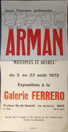 Cartaz Arman - '' Multiples et Autres ''