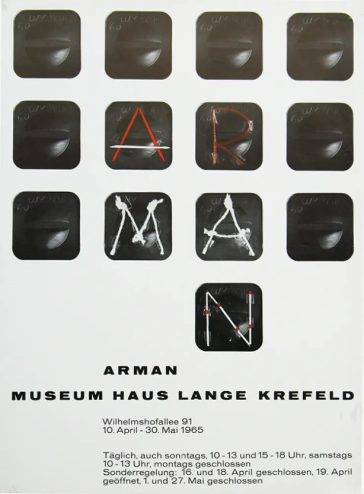 Cartaz Arman - '' Museum Haus Lange ''  Krefeld