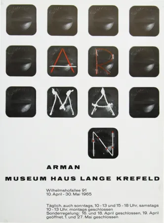 Cartaz Arman - '' Museum Haus Lange ''  Krefeld