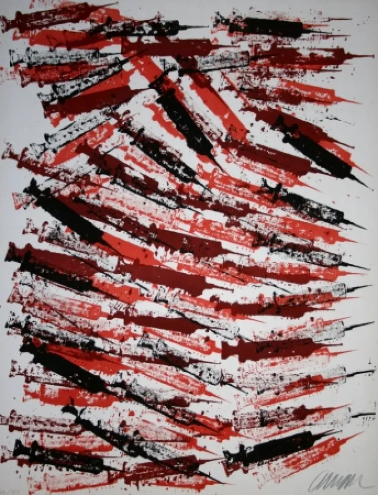 Litografia Arman - Seringues