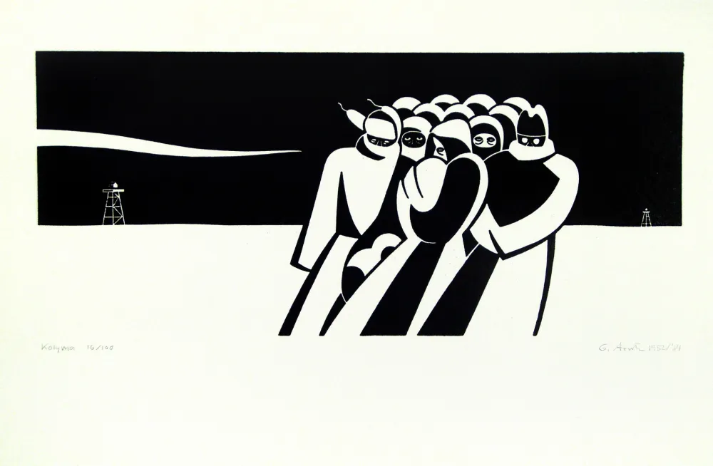 Linogravura Arntz - Kolyma
