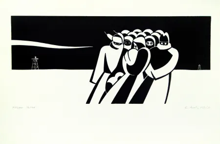 Linogravura Arntz - Kolyma