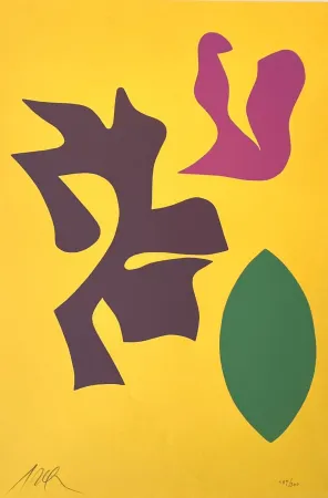 Xilogravura Arp - Documenta Geigy Das Unbehagen in der Kunst (Planche VII) 