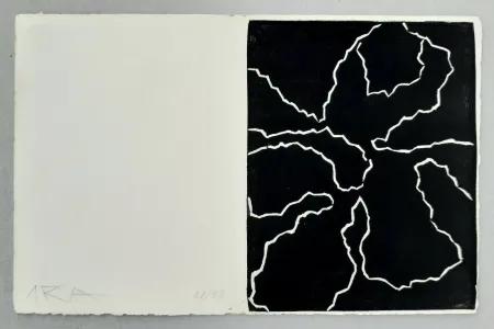 Linogravura Arp - Fleurs