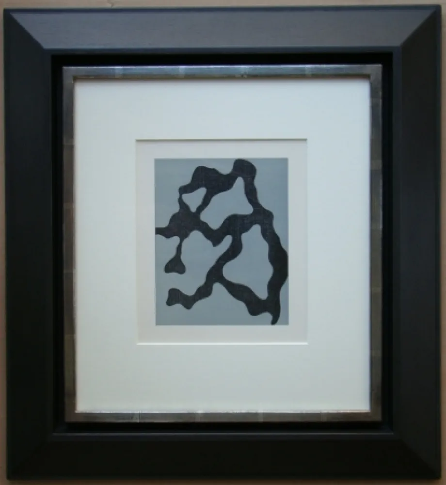 Xilogravura Arp - Géométrie végetale Relief I.