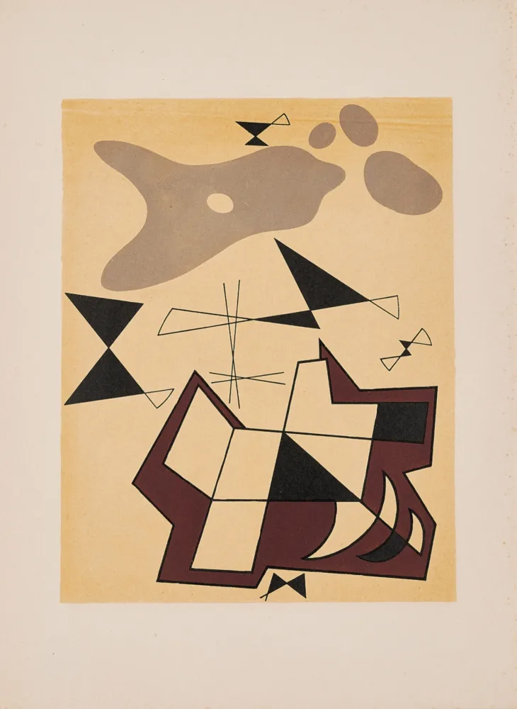Litografia Arp - Jean Arp - Alberto Magnelli & Sophie Taeuber-Arp, Aux Nourritures Terrestres, 1950 