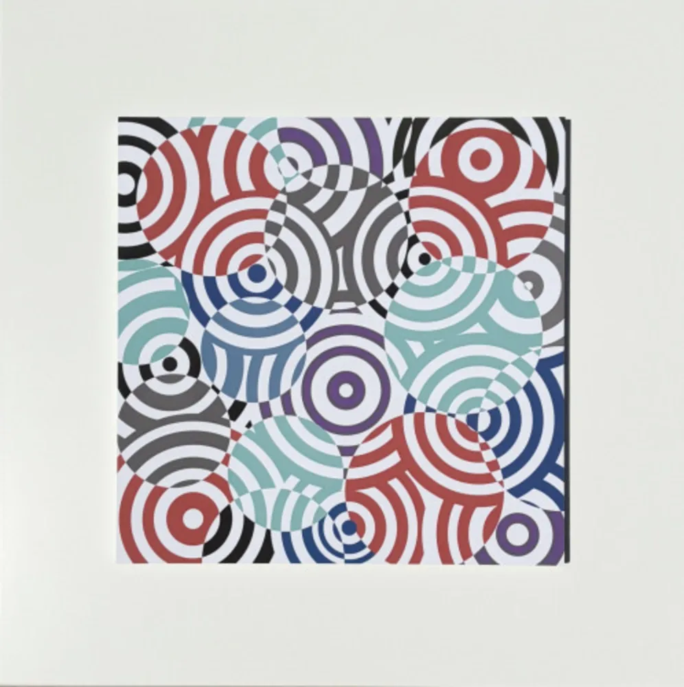 Múltiplo Asis - Interferences cercles de couleurs Gris Rouge