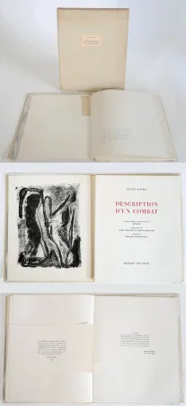 Livro Ilustrado Atlan - Kafka. DESCRIPTION D'UN COMBAT. 16 ithographies originales d'Atlan (1946)