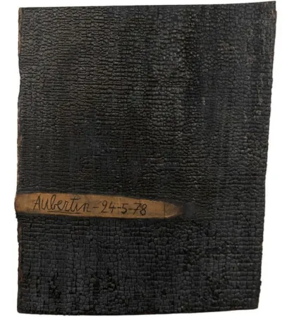 Xilogravura Aubertin - Tableau Brûlé Noir