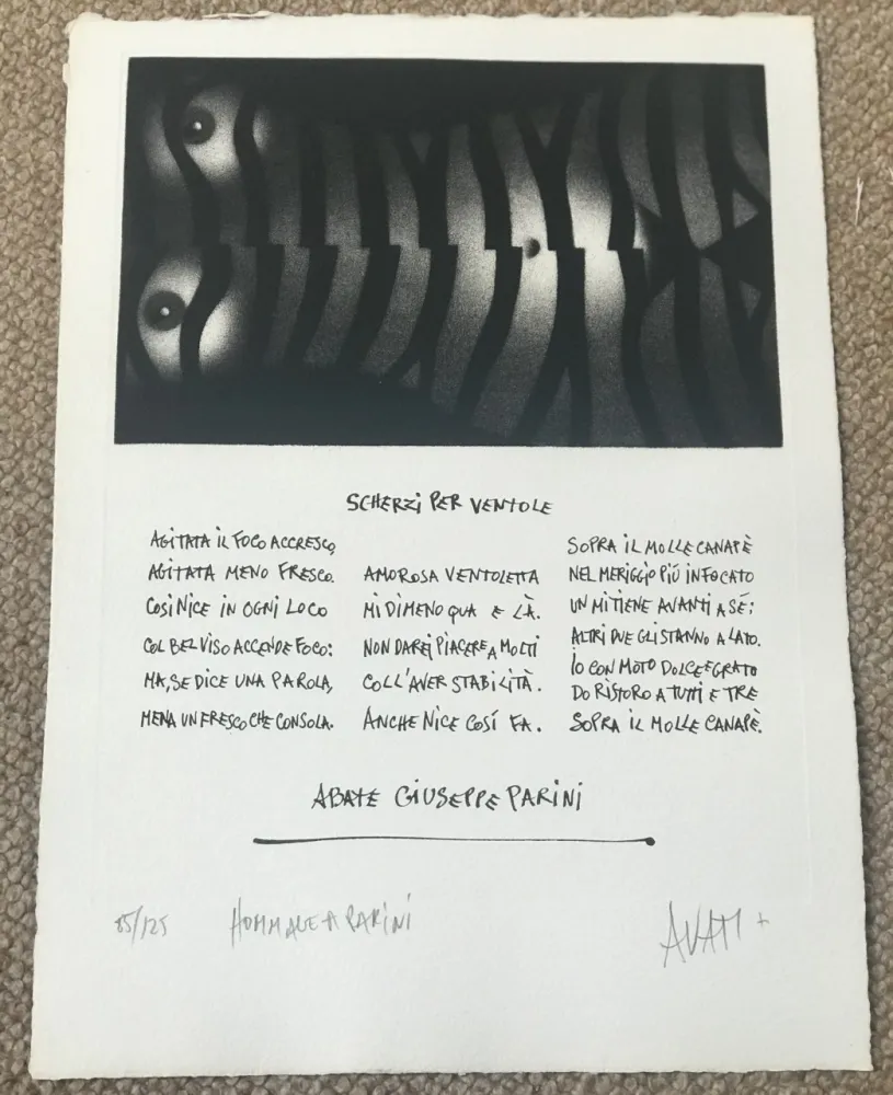 Gravura Avati - Hommage a Parini