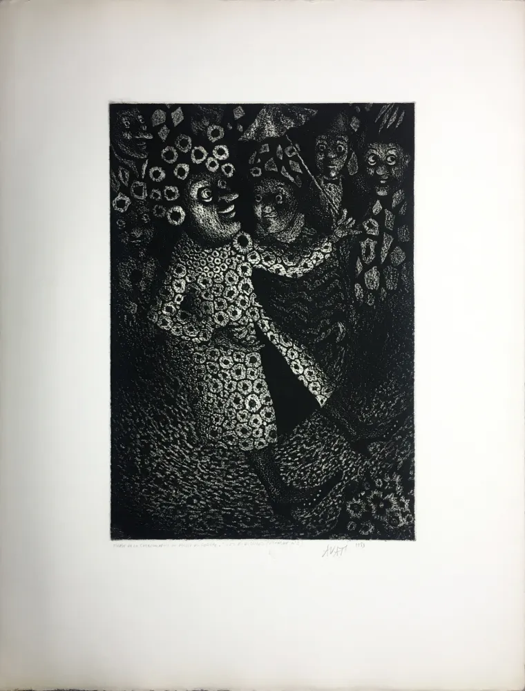 Água-Tinta Avati - Les Ridicules (planche n° 2) (1951)