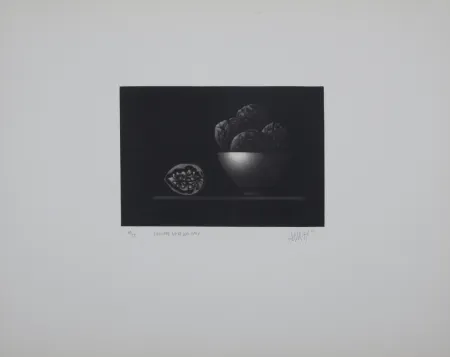 Gravura Avati - Manière noire aux noix, 1964