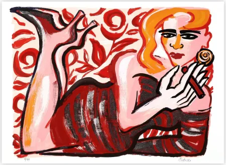 Serigrafia Bach - Fumando Espero