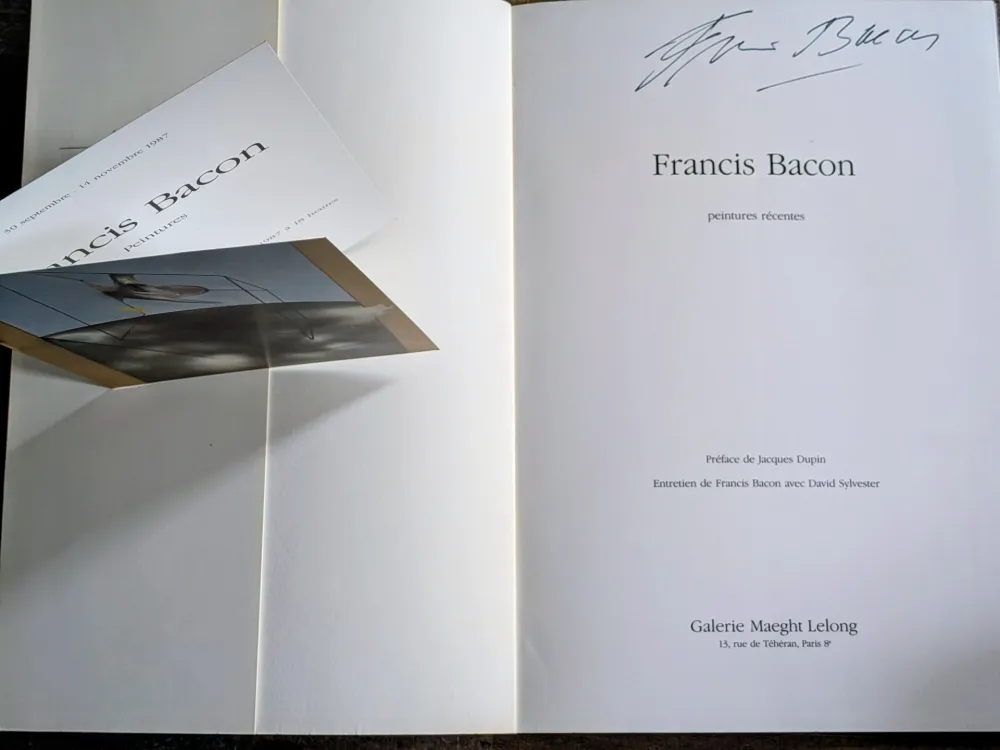 Sem Técnica Bacon - Francis Bacon - Peintures Récentes,  Hand-Signed catalog and invitation,  1984