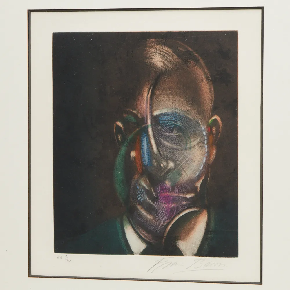 Gravura Bacon - Portrait of Michel Leiris 