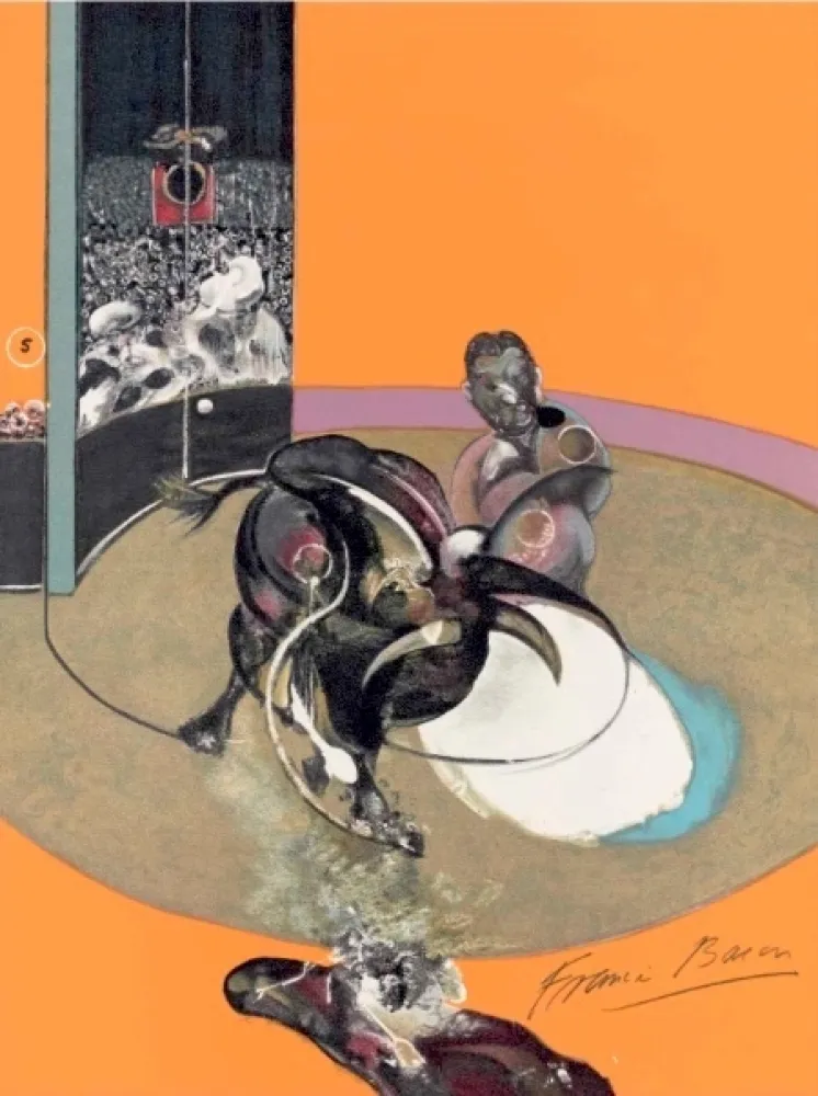 Litografia Bacon -  Study for bullfight, n° 1 