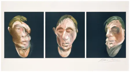 Litografia Bacon - Three studies for a Self-Portrait