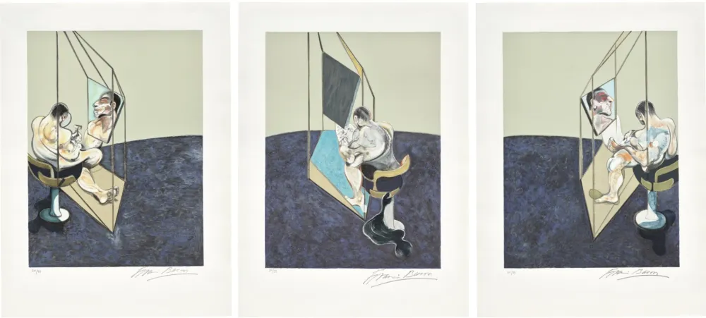 Litografia Bacon -  Three studies of the male back