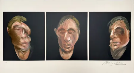 Litografia Bacon - Trois études pour un autoportrait